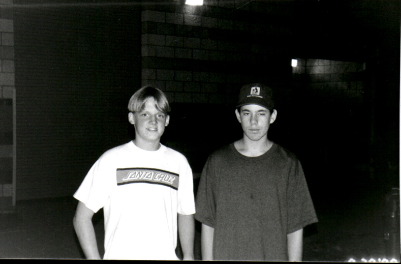 Thats me on the left. The guy on the right is my freidn Ryan. Heh he looks stoned.